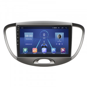 Штатная магнитола Lesko для Hyundai i10 I 2007-2013 экран 9" 6/128Gb 4G Wi-Fi GPS Top