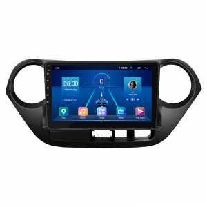 Штатная магнитола Lesko для Hyundai i10 II 2013-2016 экран 9" 4/64Gb 4G Wi-Fi GPS Top