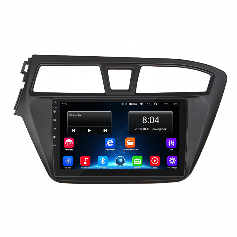 Штатная магнитола Lesko для Hyundai i20 II 2014-2018 экран 9" 2/32Gb Wi-Fi GPS Base