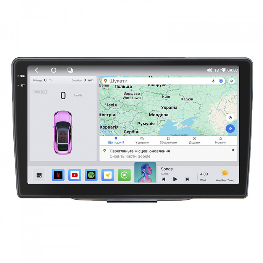 Штатная магнитола Lesko для Hyundai i30 II Рестайлинг 2015-2017 экран 9" 4/64 QLED CarPlay 4G Wi-Fi GPS 360 Prime
