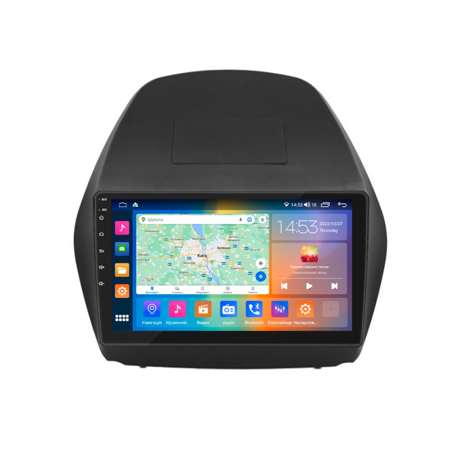 Штатная магнитола Lesko для Hyundai ix35 I Рестайлинг 2013-2015 экран 10" 4/64Gb CarPlay 4G Wi-Fi GPS Prime