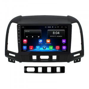 Штатная магнитола Lesko для Hyundai Santa Fe II 2005-2010 экран 9" 2/32Gb Wi-Fi GPS Base