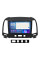 Штатная магнитола Lesko для Hyundai Santa Fe II 2005-2010 экран 9" 2/32Gb CarPlay 4G Wi-Fi GPS Prime