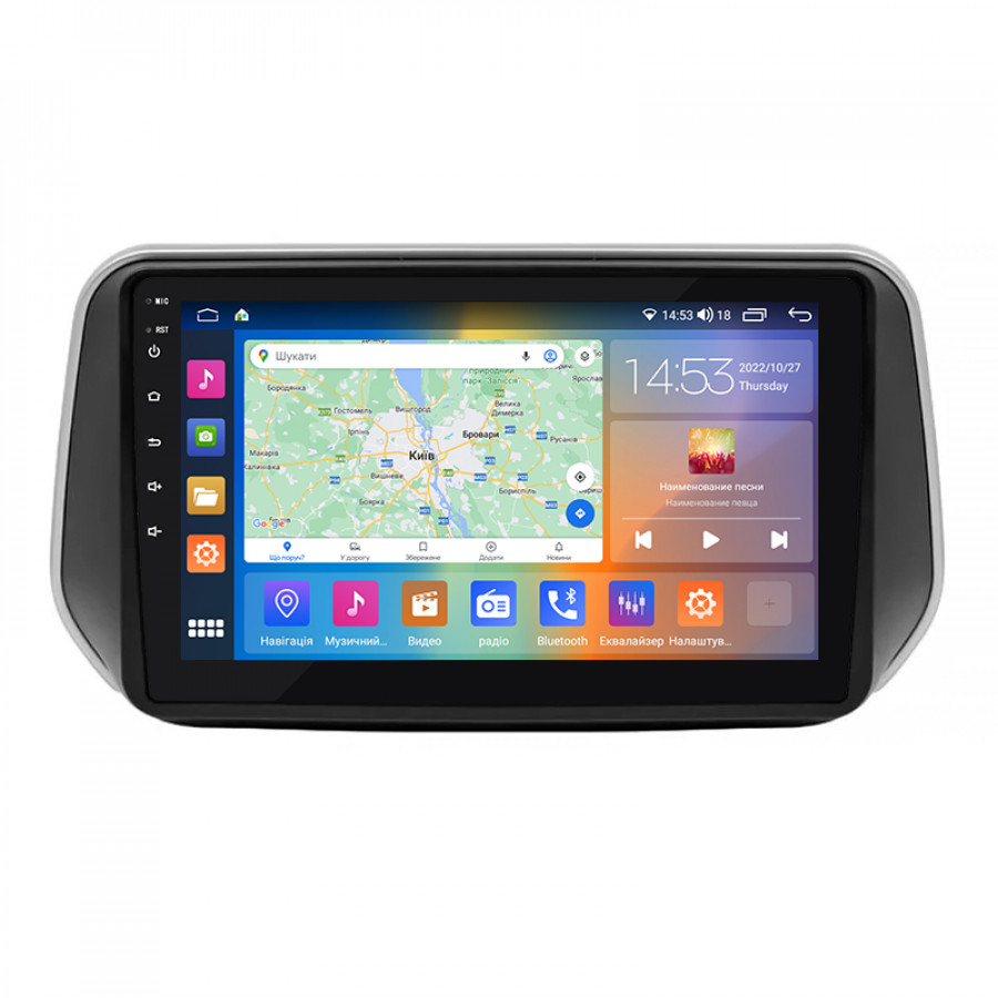 Штатная магнитола Lesko для Hyundai Santa Fe IV 2018-2021 экран 10" 4/64Gb CarPlay 4G Wi-Fi GPS Prime