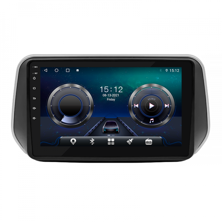 Штатная магнитола Lesko для Hyundai Santa Fe IV 2018-2021 экран 10" 4/64Gb 4G Wi-Fi GPS Top