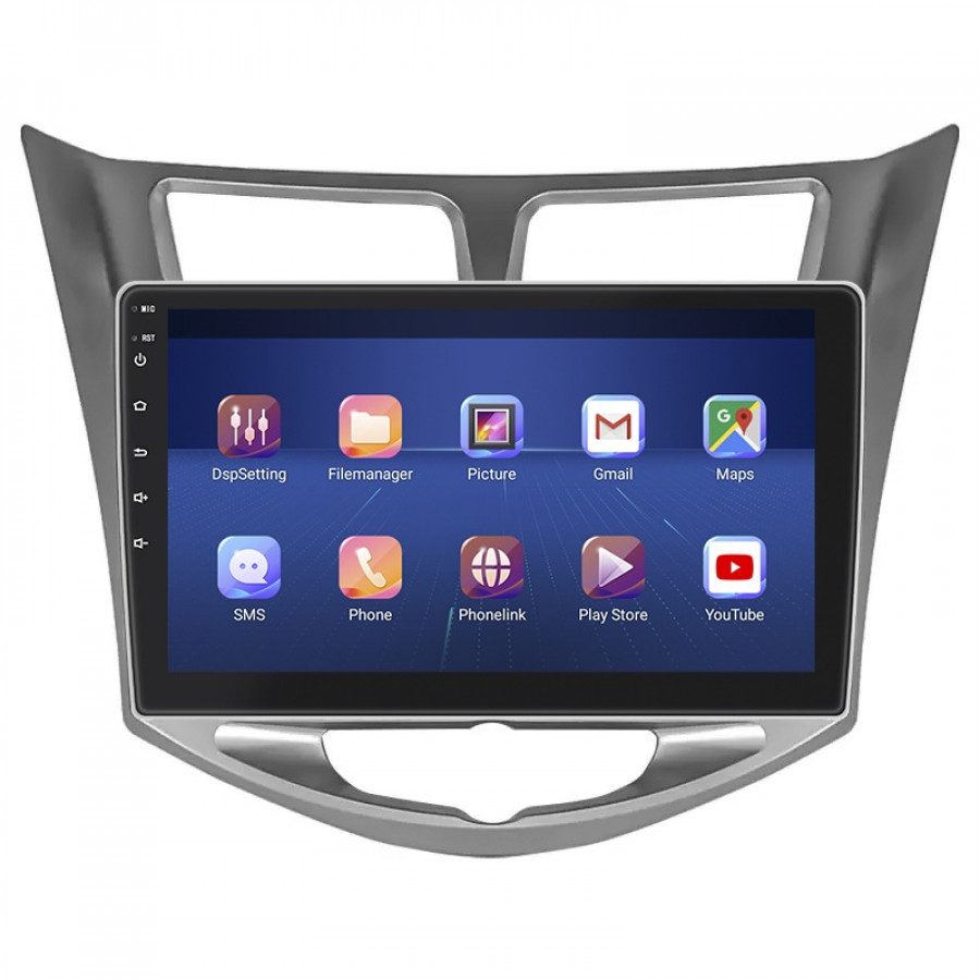 Штатная магнитола Lesko для Hyundai Solaris I 2010-2014 экран 10" 6/128Gb 4G Wi-Fi GPS Top