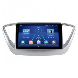 Штатная магнитола Lesko для Hyundai Solaris II 2017-2020 экран 9" 2/32Gb 4G Wi-Fi GPS Top