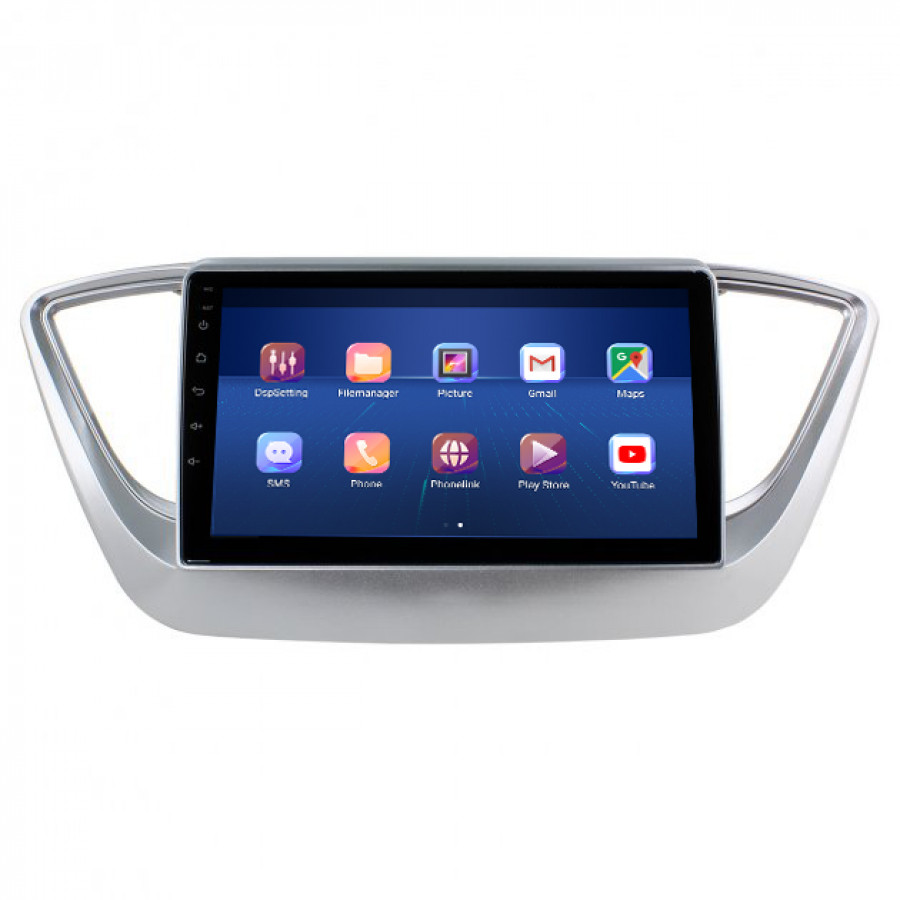 Штатная магнитола Lesko для Hyundai Solaris II 2017-2020 экран 9" 4/64Gb 4G Wi-Fi GPS Top