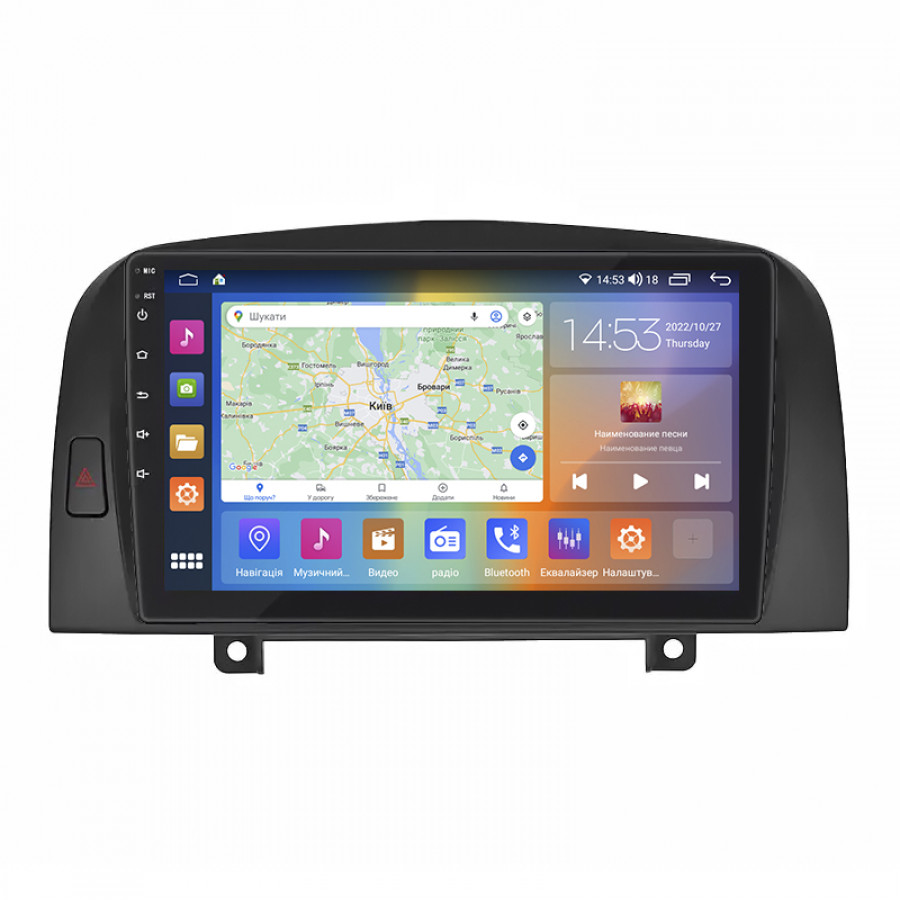 Штатная магнитола Lesko для Hyundai Sonata V (NF) 2004-2010 экран 9" 2/32Gb CarPlay 4G Wi-Fi GPS Prime