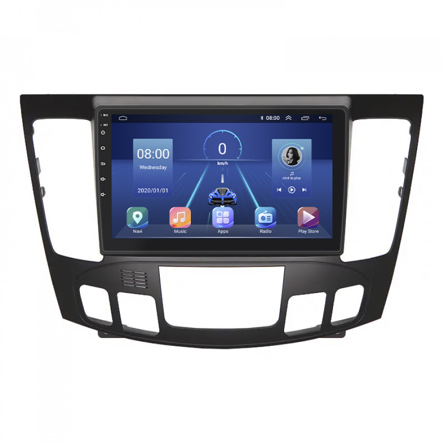 Штатная магнитола Lesko для Hyundai Sonata V (NF) Auto AC 2008-2010 экран 9" 4/64Gb 4G Wi-Fi GPS Top