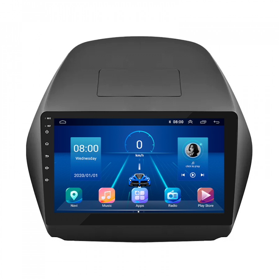 Штатная магнитола Lesko для Hyundai Tucson II 2009-2015 экран 10" 4/32Gb 4G Wi-Fi GPS Top