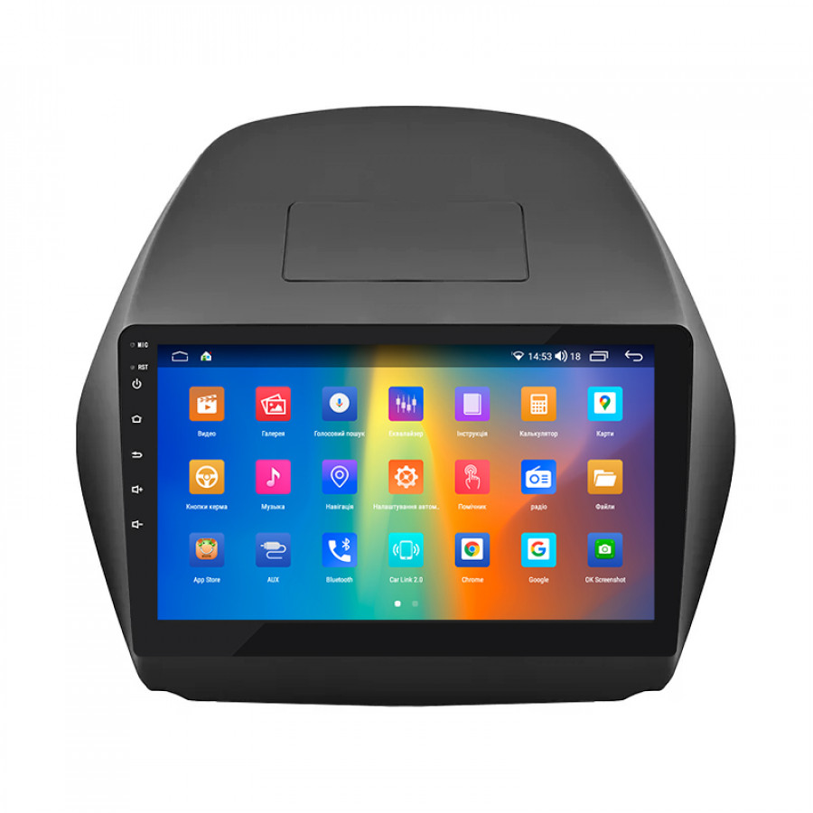 Штатная магнитола Lesko для Hyundai Tucson II 2009-2015 экран 10" 2/32Gb CarPlay 4G Wi-Fi GPS Prime