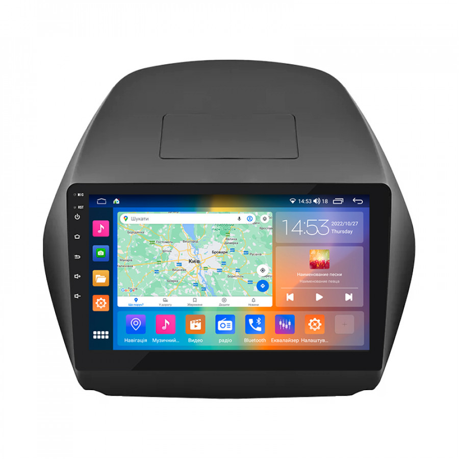 Штатная магнитола Lesko для Hyundai Tucson II 2009-2015 экран 10" 4/64Gb CarPlay 4G Wi-Fi GPS Prime
