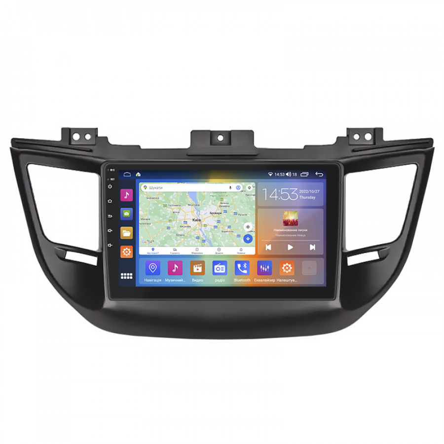 Штатная магнитола Lesko для Hyundai Tucson III 2015-2018 экран 9" 2/32Gb CarPlay 4G Wi-Fi GPS Prime