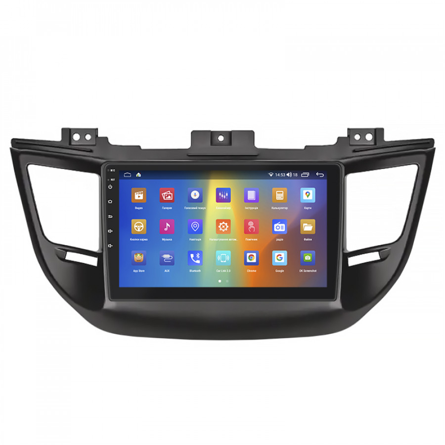 Штатная магнитола Lesko для Hyundai Tucson III 2015-2018 экран 9" 4/64Gb CarPlay 4G Wi-Fi GPS Prime