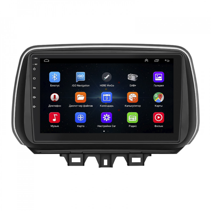 Штатная магнитола Lesko для Hyundai Tucson III Рестайлинг 2018-2021 экран 10" 1/16Gb Wi-Fi GPS Base