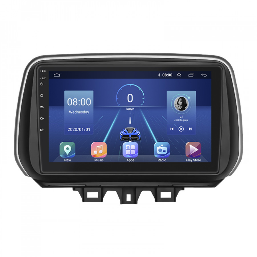 Штатная магнитола Lesko для Hyundai Tucson III Рестайлинг 2018-2021 экран 10" 4/64Gb 4G Wi-Fi GPS Top