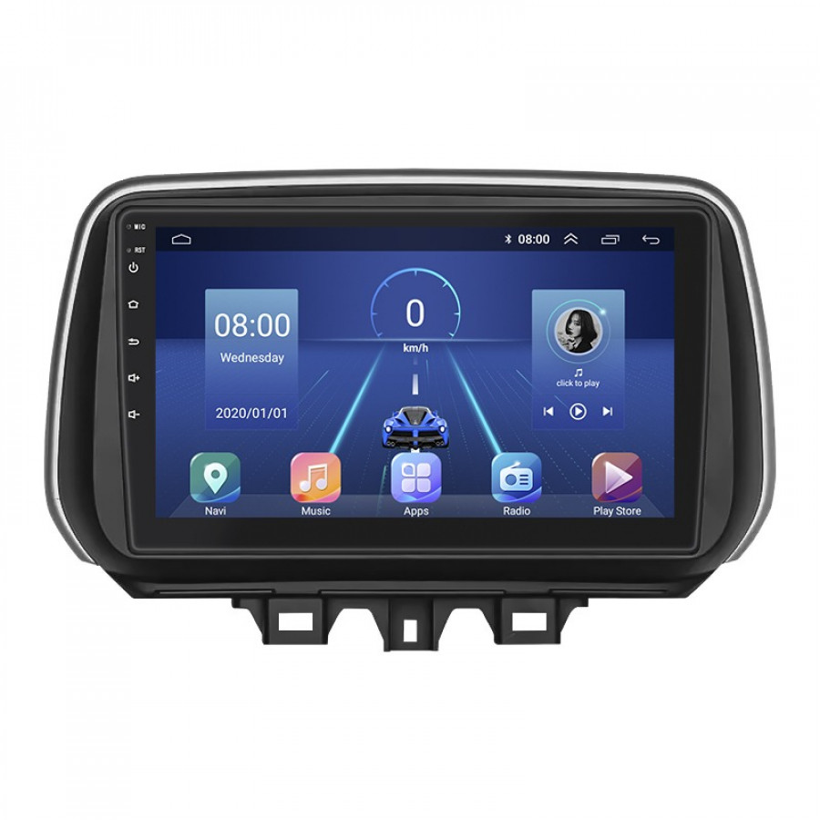 Штатная магнитола Lesko для Hyundai Tucson III Рестайлинг 2018-2021 экран 10" 6/128Gb 4G Wi-Fi GPS Top