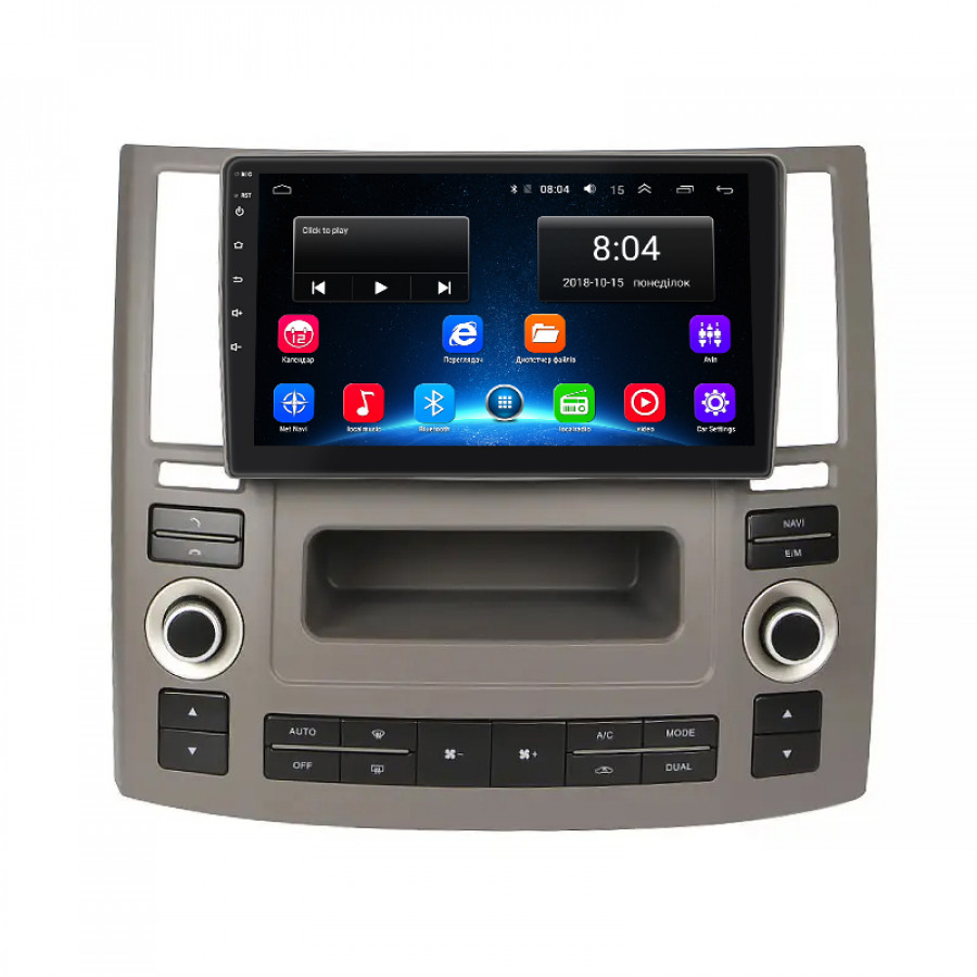 Штатная магнитола Lesko для Infiniti FX I (S50) Рестайлинг 2006-2009 экран 9" 2/32Gb Wi-Fi GPS Base