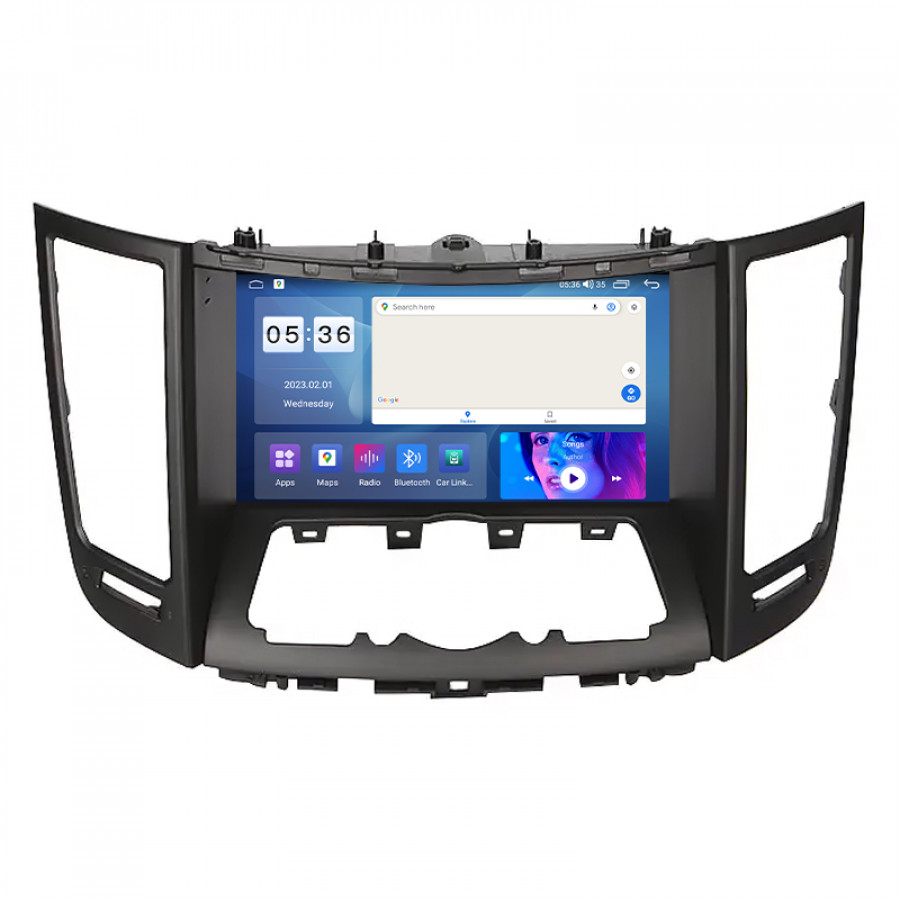 Штатная магнитола Lesko для Infiniti FX II (S51) 2008-2012 экран 9" 4/64Gb CarPlay 4G Wi-Fi GPS Prime