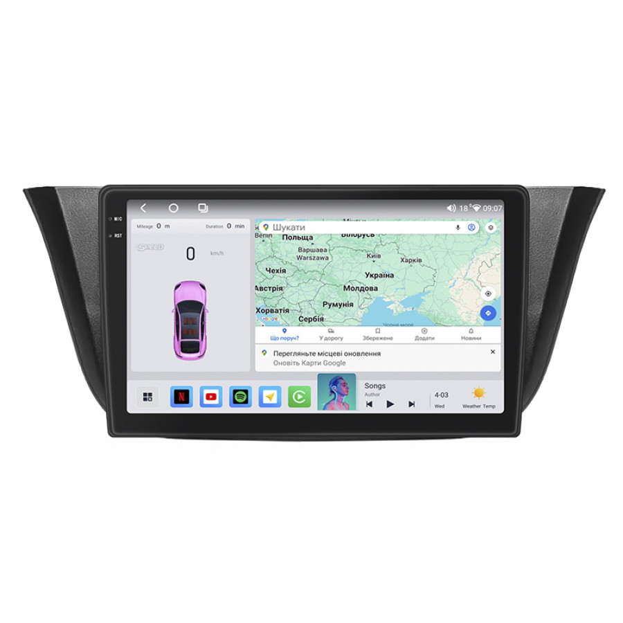 Штатная магнитола Lesko для IVECO Daily VI Рестайлинг 2019-н.в. экран 9" 4/64 QLED CarPlay 4G Wi-Fi GPS 360 Prime