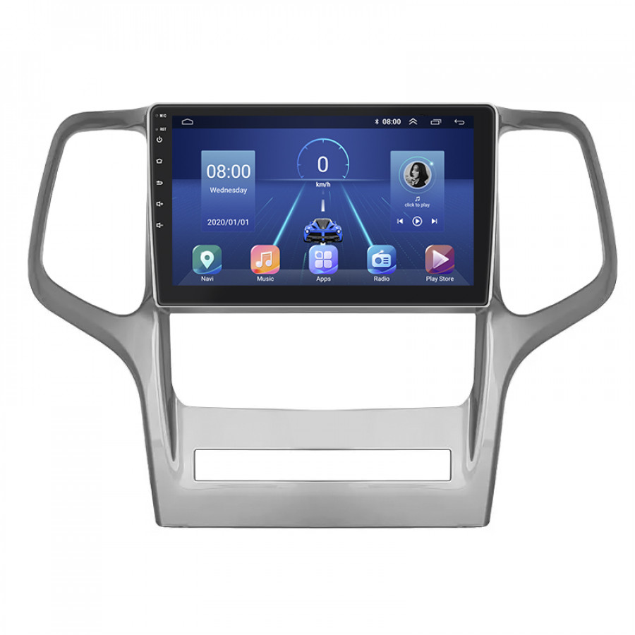 Штатная магнитола Lesko для Jeep Grand Cherokee IV (WK2) 2010-2013 экран 9" 2/32Gb 4G Wi-Fi GPS Top