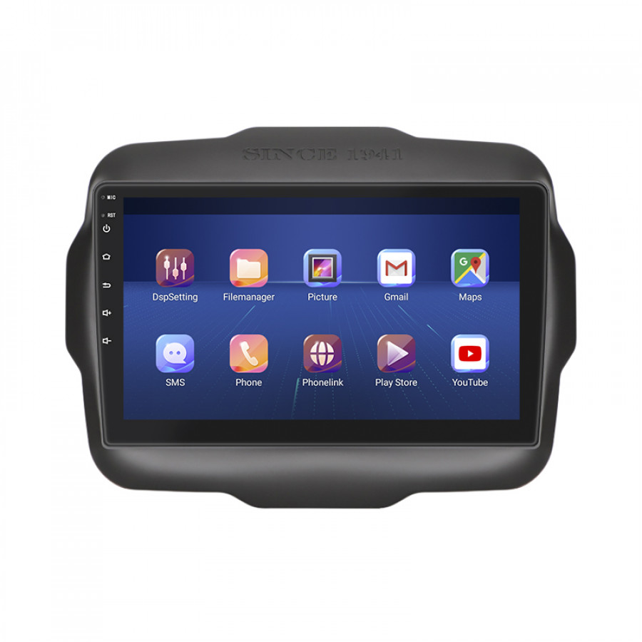 Штатная магнитола Lesko для Jeep Renegade I 2014-2019 экран 9" 4/64Gb 4G Wi-Fi GPS Top