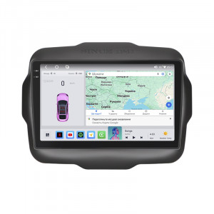 Штатная магнитола Lesko для Jeep Renegade I Рестайлинг 2018-н.в. экран 9" 4/64 QLED CarPlay 4G Wi-Fi GPS 360 Prime
