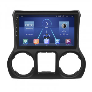 Штатная магнитола Lesko для Jeep Wrangler III (JK) 2007-2018 экран 10" 6/128Gb 4G Wi-Fi GPS Top