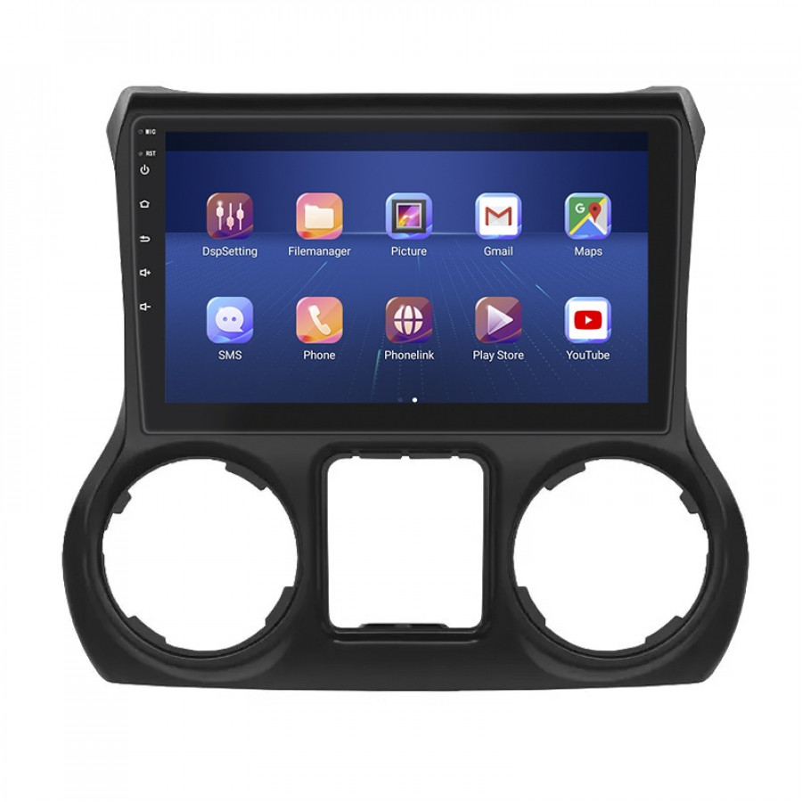 Штатная магнитола Lesko для Jeep Wrangler III (JK) 2007-2018 экран 10" 6/128Gb 4G Wi-Fi GPS Top