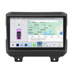 Штатная магнитола Lesko для Jeep Wrangler IV (JL) 2017-н.в. экран 9" 4/64 QLED CarPlay 4G Wi-Fi GPS 360 Prime