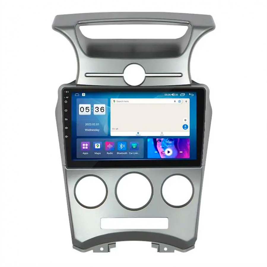 Штатная магнитола Lesko для Kia Carens II (UN) Auto AC 2006-2012 экран 9" 4/64Gb CarPlay 4G Wi-Fi GPS Prime