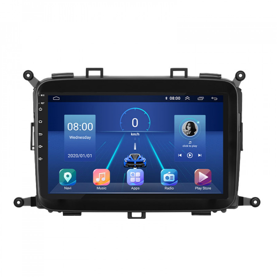 Штатная магнитола Lesko для Kia Carens III (RP) 2013-2019 экран 9" 4/64Gb 4G Wi-Fi GPS Top