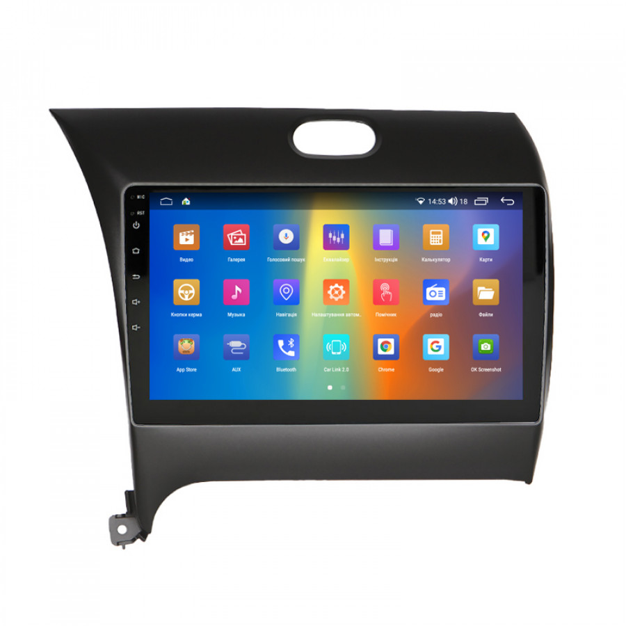 Штатная магнитола Lesko для Kia Cerato III Рестайлинг (Classic) 2016-2020 экран 9" 2/32Gb CarPlay 4G Wi-Fi GPS Prime