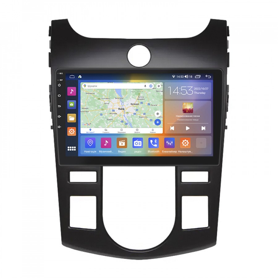 Штатная магнитола Lesko для Kia Forte I 2008-2013 экран 9" 4/64Gb CarPlay 4G Wi-Fi GPS Prime
