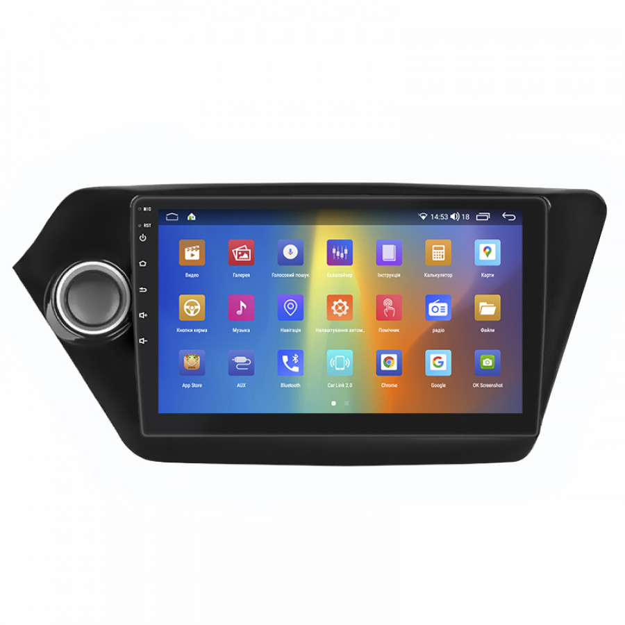 Штатная магнитола Lesko для Kia K2 III (QB) 2011-2017 экран 9" 2/32Gb CarPlay 4G Wi-Fi GPS Prime