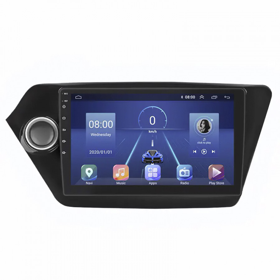 Штатная магнитола Lesko для Kia K2 III (QB) 2011-2017 экран 9" 6/128Gb 4G Wi-Fi GPS Top