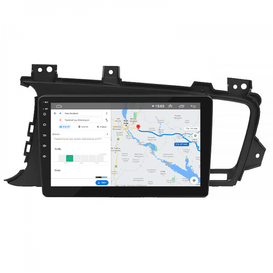 Штатная магнитола Lesko для Kia K5 I 2010-2013 экран 9" 2/32Gb Wi-Fi GPS Base