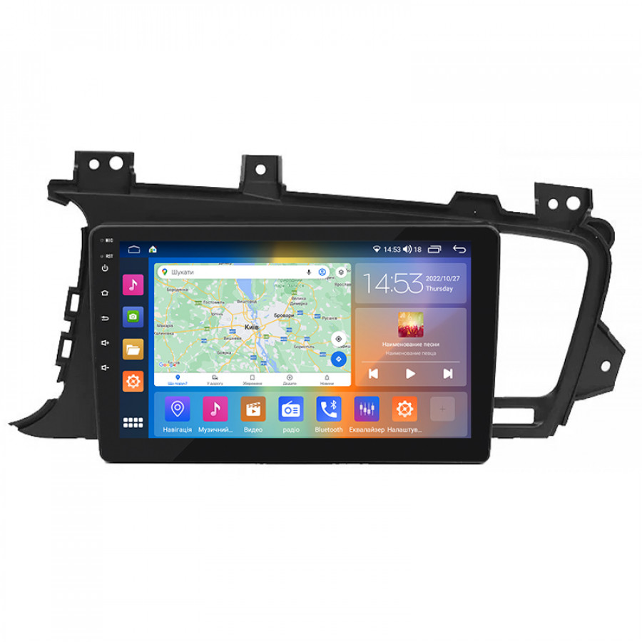 Штатная магнитола Lesko для Kia K5 I 2010-2013 экран 9" 4/64Gb CarPlay 4G Wi-Fi GPS Prime