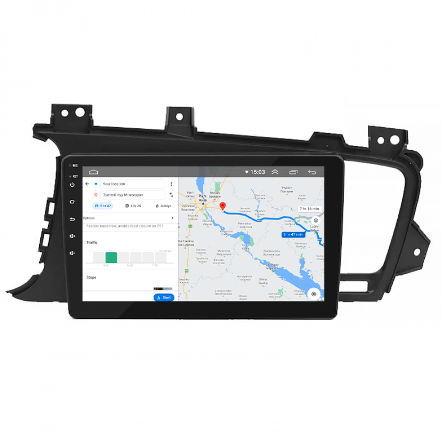 Штатная магнитола Lesko для Kia K5 I 2010-2013 экран 9" 4/64Gb 4G Wi-Fi GPS Top