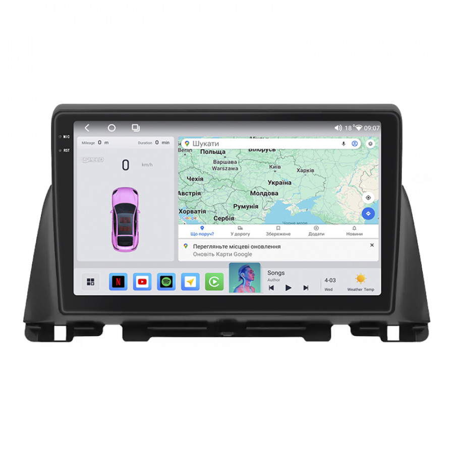 Штатная магнитола Lesko для Kia K5 II 2015-2020 экран 10" 4/64 QLED CarPlay 4G Wi-Fi GPS 360 Prime