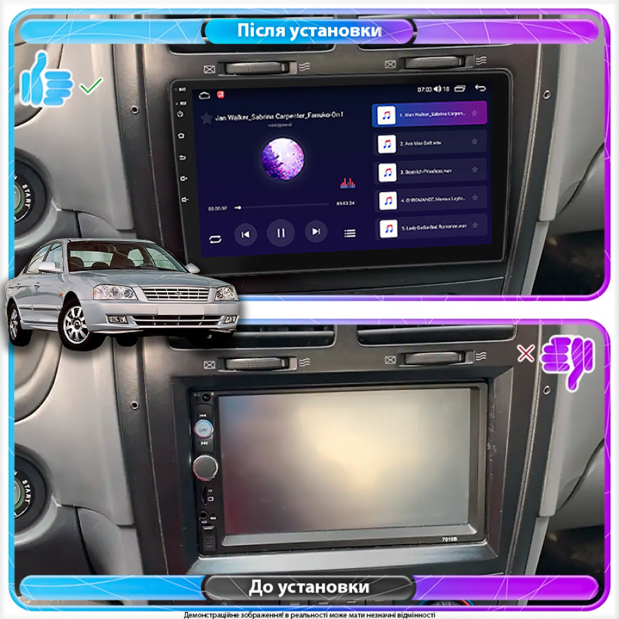 Штатная магнитола Lesko для Kia Magentis I 2000-2003 экран 9" 4/64Gb CarPlay 4G Wi-Fi GPS Prime