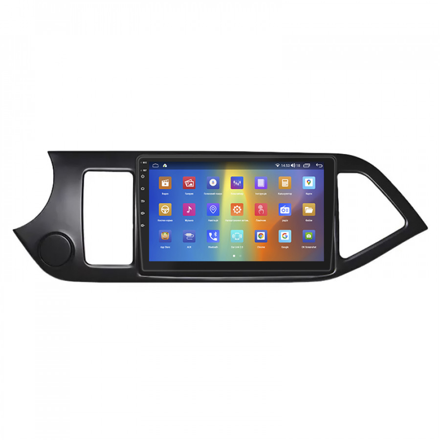 Штатная магнитола Lesko для Kia Picanto II 2011-2015 экран 9" 2/32Gb CarPlay 4G Wi-Fi GPS Prime