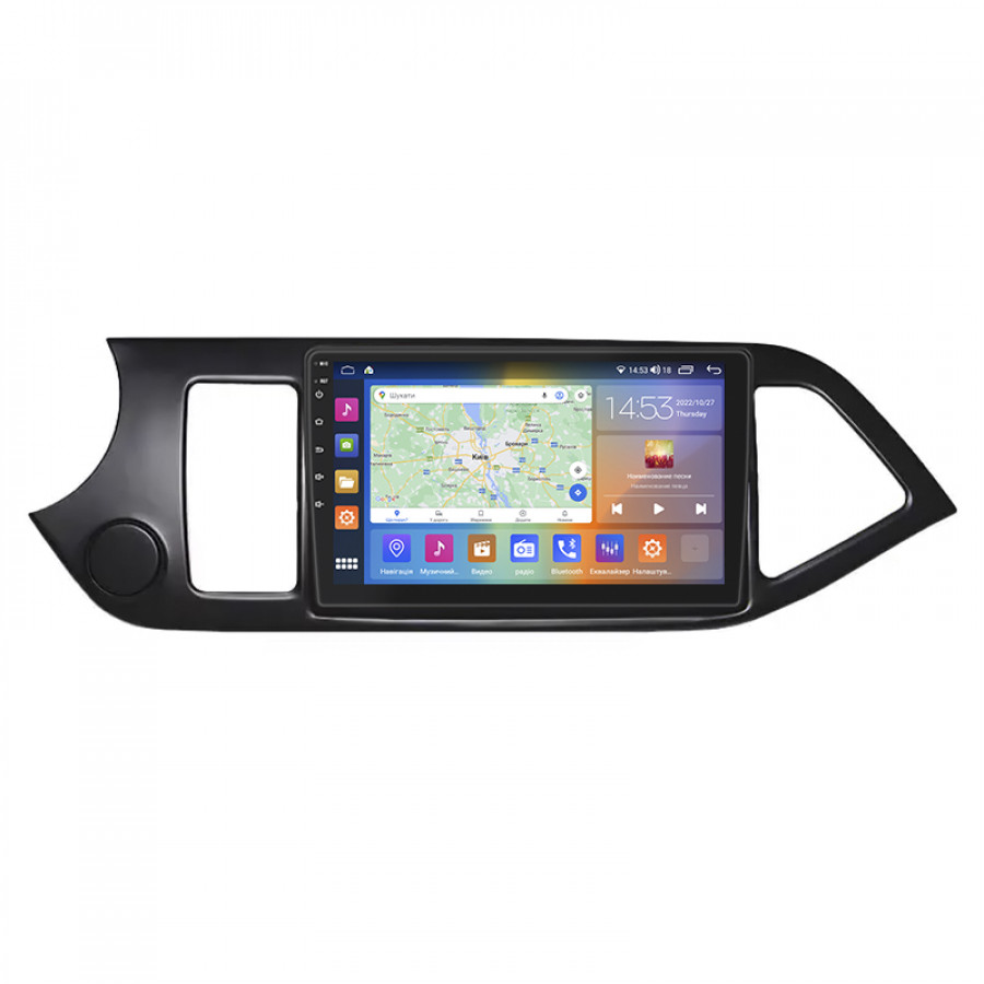 Штатная магнитола Lesko для Kia Picanto II 2011-2015 экран 9" 4/64Gb CarPlay 4G Wi-Fi GPS Prime