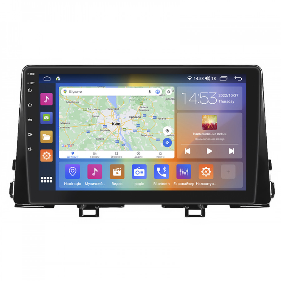 Штатная магнитола Lesko для Kia Picanto III 2017-2021 экран 9" 2/32Gb CarPlay 4G Wi-Fi GPS Prime
