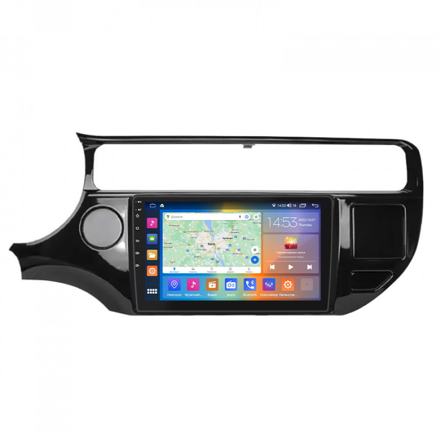 Штатная магнитола Lesko для Kia Rio III Рестайлинг 2015-2017 экран 9" 4/64Gb CarPlay 4G Wi-Fi GPS Prime