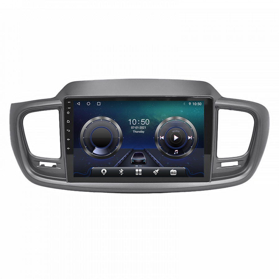 Штатная магнитола Lesko для Kia Sorento III Prime 2014-2017 экран 10" 4/64Gb 4G Wi-Fi GPS Top