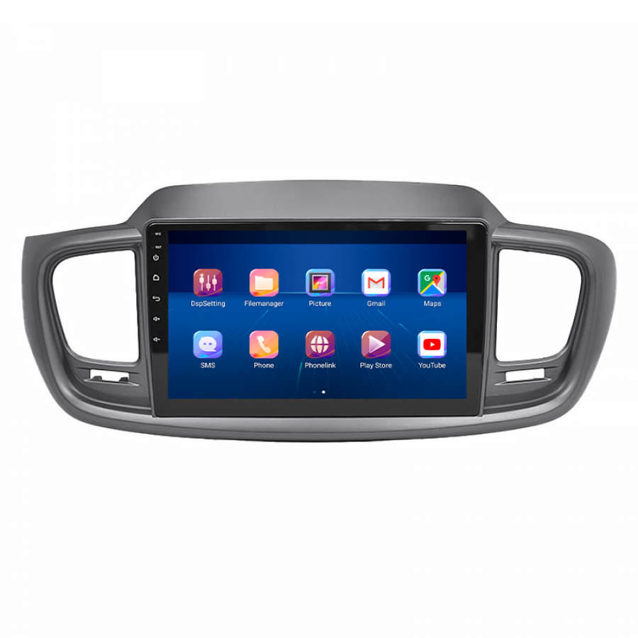 Штатная магнитола Lesko для Kia Sorento III Prime 2014-2017 экран 10" 6/128Gb 4G Wi-Fi GPS Top