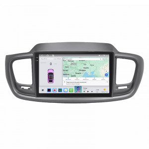 Штатная магнитола Lesko для Kia Sorento III Prime Рестайлинг 2017-2020 экран 10" 4/64 QLED CarPlay 4G Wi-Fi GPS 360 Prime