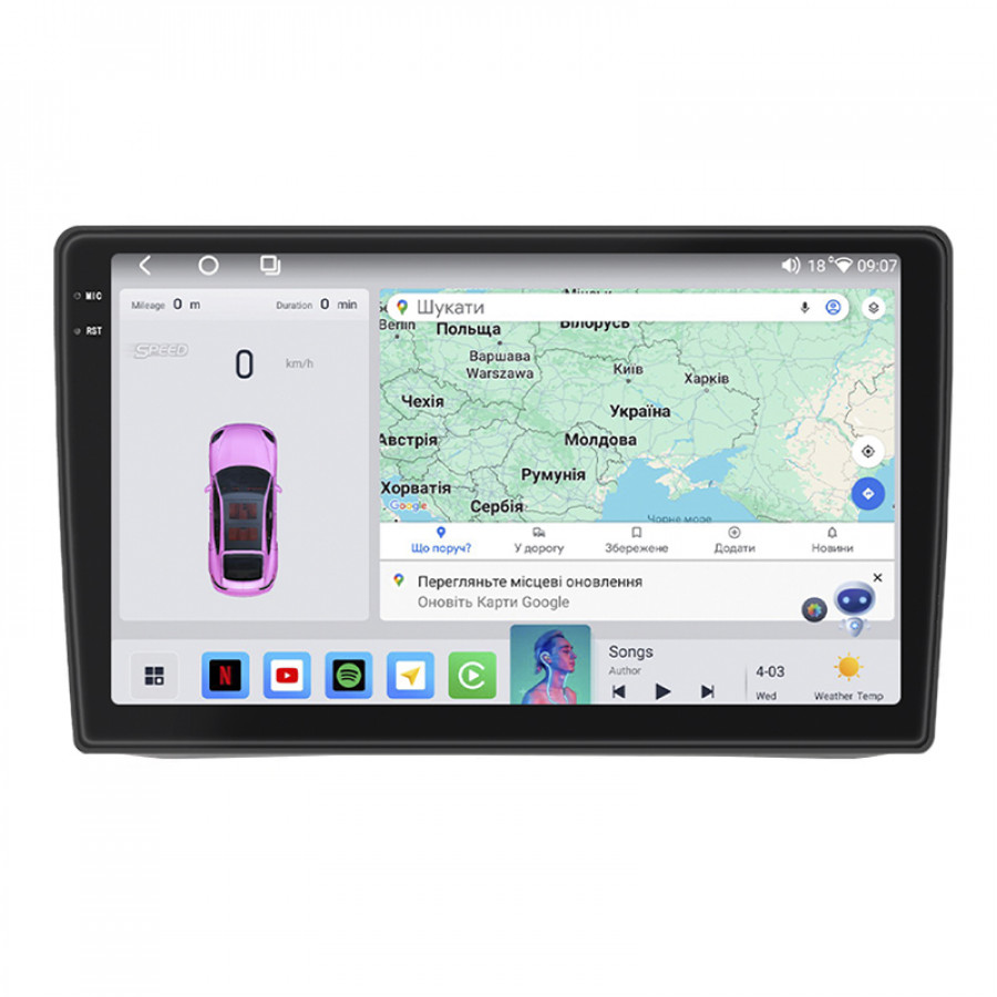 Штатная магнитола Lesko для Kia Soul I Рестайлинг 2011-2014 экран 9" 4/64 QLED CarPlay 4G Wi-Fi GPS 360 Prime